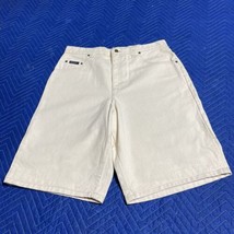 NWT Off White Canvas Shorts Sz 36 Vintage Y2K USA BHPC Beverly Hills Pol... - £17.77 GBP