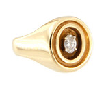 Diamond Men&#39;s Signet Ring 14kt Yellow Gold 371330 - £1,217.13 GBP