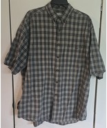 Mens XL Eddie Bauer Gray/Multicolor 100% Cotton Button Down Shirt - $350.51 MXN