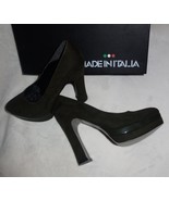 Made in Italia Platform Pumps OLIVE Suede shoes  Size 36 us 5.5 new - $78.84 CAD