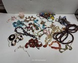 Assorted costume jewelry lot earrings necklaces bracelets and other trea... - £27.58 GBP