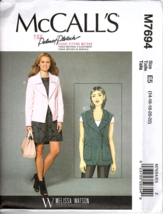 McCall&#39;s M7694 Misses 14 to 22 Jacket and Vest Melissa Watson Sewing Pat... - £13.06 GBP