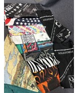 Vintage Lot Of 14 Bandanas Handkerchief Hankie Head Scarf  Biker Skull F... - $48.51