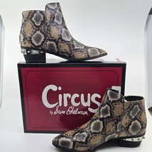 Circus By Sam Edelman Womens Size 7.5M Ankle Boots Taupe Snake Print Highland - £34.11 GBP