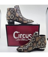 Circus By Sam Edelman Womens Size 7.5M Ankle Boots Taupe Snake Print Hig... - £33.47 GBP