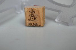 stampin up 2003 let&#39;s talk coffee tea love heart  calendar rubber stamps - £6.22 GBP
