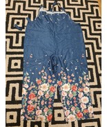 CASUAL BLUE MULTICOLOURED FLORAL JUMPSUIT SIZE 2XL Express Shipping - £17.36 GBP