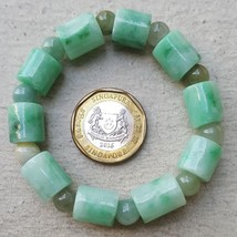 Certified Type A Jadeite Bracelet 100% Natural Green Jade Stretchable 路路通 New - £273.39 GBP