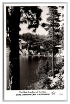 RPPC Boat Landing Lake Arrowhead California CA UNP Frashers Photo Postcard Z9 - £6.29 GBP