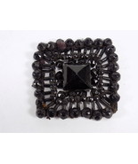 BEAUTIFUL BLACK BEADED SQUARE Decorative Beadwork 2&quot; x 2&quot; Sewing Bead De... - $51.49 MXN