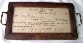 1884 Antique Joseph Speidel Grass Valley California Butcher Billhead Receipt - £19.45 GBP
