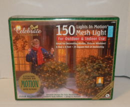 Mesh Motion Lights Clear Bulb 8 Function Christmas Lights 150 Lights - £18.66 GBP