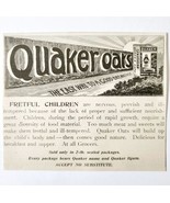 Quaker Oats Fretful Children 1897 Advertisement Victorian Cereal ADBN1vvv - $19.99