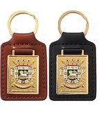 PUERTO RICO  OFFICIAL SHIELD  3D GOLD PLATED METAL KEY CHAIN - $259.89 MXN