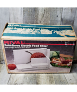 RIVAL Meat &amp; Food Slicer Fold Away Electric Food  Model 1044 White VTG W... - £38.62 GBP