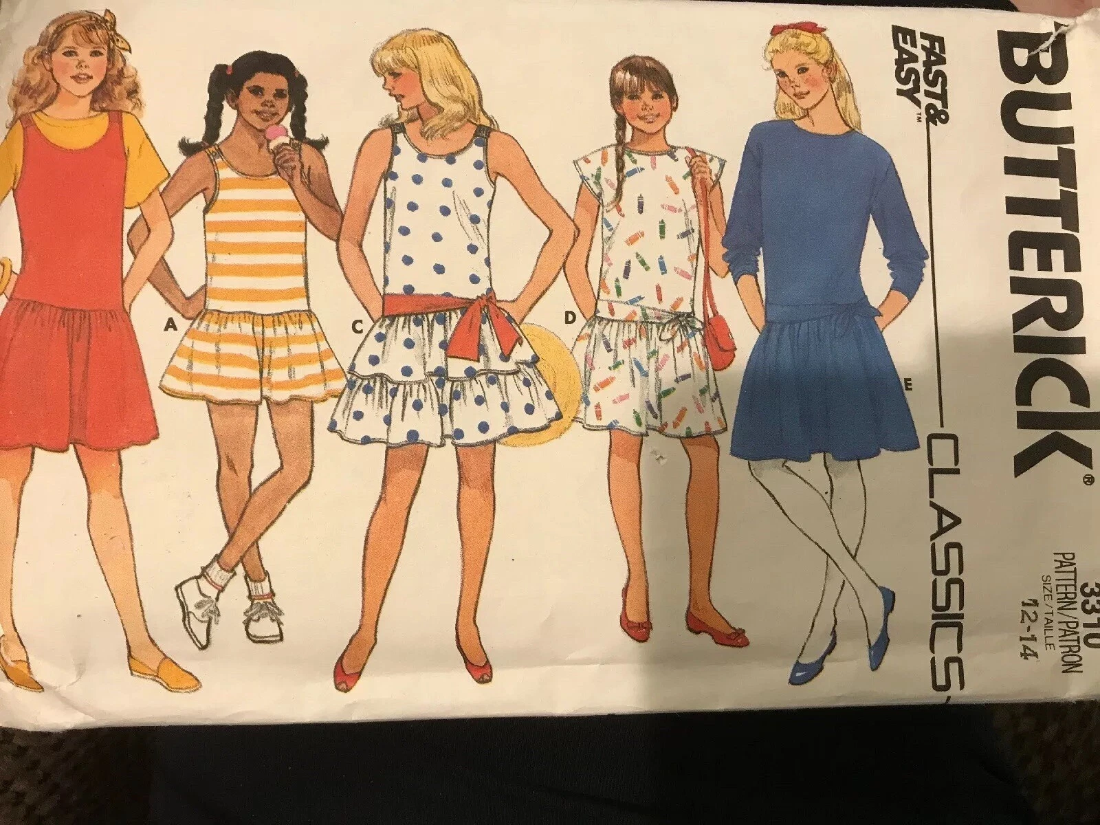 Butterick 3310 (girls&#39; size 12-14) - $8.20 CAD