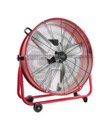 Vie Air 24 Inch Commercial Floor Drum Fan in Red - $186.49