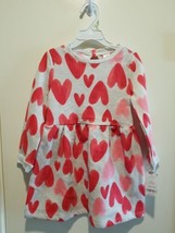 Carter&#39;s Toddler Girl&#39;s Heart Fleece Long Sleeve Dress Size 4T NWT - £14.29 GBP