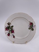 Moss Rose by Japan Fine China 6 in Bread &amp; Butter, Dessert Plate Dark Pink Rose - £7.78 GBP