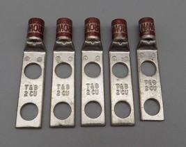 5 Thomas &amp; Betts 2 Hole Lug 256-30695-257 Color Coded Brown 33 Lot  - $18.38