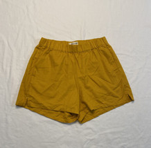 Madewell Pull On Shorts Mustard Yellow Fall Aesthetic New Womens Small Pockets  - £19.44 GBP
