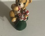 Vintage Hallmark Bear With Candy Canes 1989 Christmas Decoration XM1 - $5.93