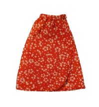 Vintage Barbie Best Buy Red White Flower Print Wrap Skirt w/ Metal Snap ... - £6.27 GBP