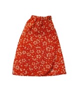 Vintage Barbie Best Buy Red White Flower Print Wrap Skirt w/ Metal Snap ... - £6.28 GBP