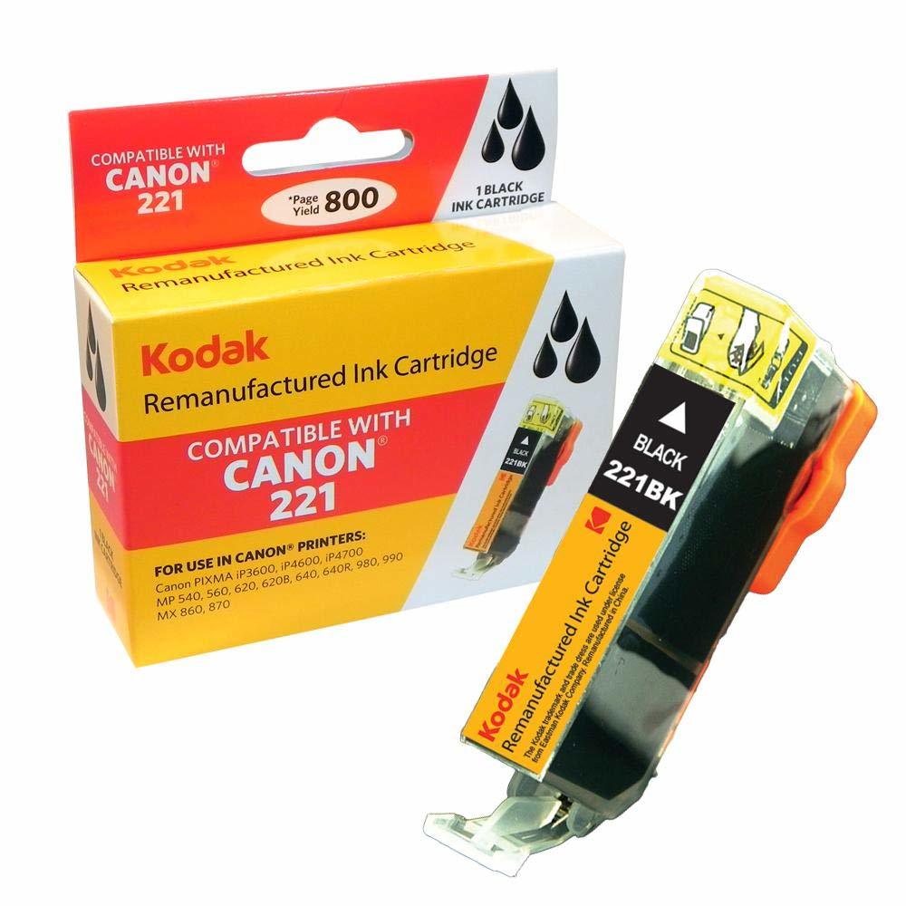 KODAK Remanufactured Ink Cartridge Compatible With Canon CLI-221BK High-... - $8.76