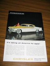 1955 Print Ad 55 Chrysler 250 HP New Yorker Deluxe St Regis Nugget Gold Platinum - £9.41 GBP