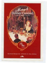 Mozart Dinner Concert Stiftskeller St Peter Restaurant Menu Program Schedule  - £14.02 GBP