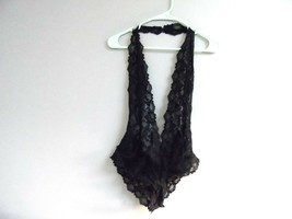 Adore Me Women&#39;s Lingerie Lace Mesh See Through Bodysuit 02297 Black Small - £11.38 GBP