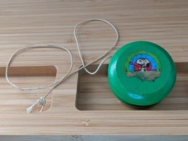 Wooden Vintage Yo-Yo Toy - Peanuts - Snoopy - Green - $7.50