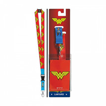 Wonder Woman Repeating Logos Lanyard Red - £11.26 GBP