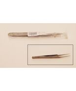 Ultra Precision Slant Tip Tweezer, Stainless Steel. - $0.98