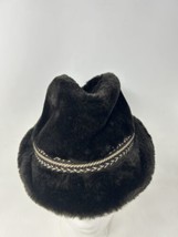 Alpine Bavarian Trilby Fedora Winter Hat Men&#39;s Size Large Union Made Black - £19.57 GBP
