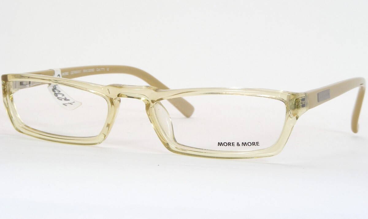 Más Y Más 52083 770 Gafas Transparentes Amarillo Pastel RARO 50-18-135mm - $76.22