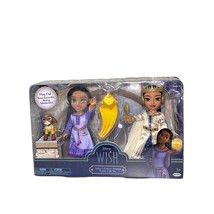 Disney Wish Asha &amp; Queen Amaya Petite Gift Set, Disney Wish Movie with Goat - £21.91 GBP