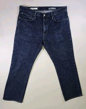 Gap 1969 Jeans Mens 36x30 Dark Blue  Straight Leg Faded Denim Cotton Rin... - $18.47
