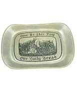 Vintage Wilton Pewter Tray Give Us This Day Our Daily Bread Harvest USA 11&quot; - £15.33 GBP
