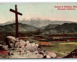 Croce Su Rubidoux Mountain Summit Riverside California Ca Unp DB Cartoli... - $3.03