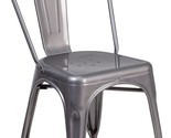 Clear Coated Metal Indoor Stackable Chair From Flash Furniture. - £80.63 GBP