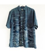 Tommy Bahama Original Fit  Button Up 100% Silk Blue Island Hawaiian Shir... - £19.65 GBP