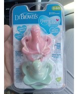 Dr Brown&#39;s Happy Paci 0-6m Pack of 2 Silicone Pacifiers  -Pink &amp; Green- - $16.30 CAD