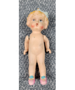 VTG Shirley Temple Bisque Doll Made in Occupied Japan 1940s Painted Coll... - $33.14