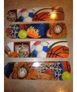 CUSTOM SPORTS: BASKETBALL FOOTBALL SOCCER ICE HOCKEY BASEBALL CEILING FAN - €101,85 EUR