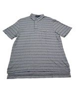 Polo Ralph Lauren Shirt Mens Large Blue Striped Pima Cotton Rugby Golf P... - £14.97 GBP