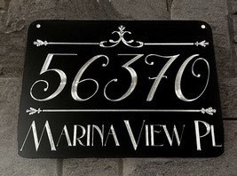 Engraved Personalized Custom House Home Number Street Address Metal Sign 12x9 - £24.07 GBP