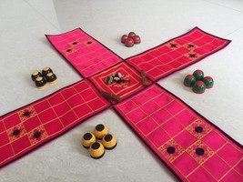 Traditional Chausar Game Since Mahabaharat, parcheesi, Pachisi, Pagade, ... - $49.49
