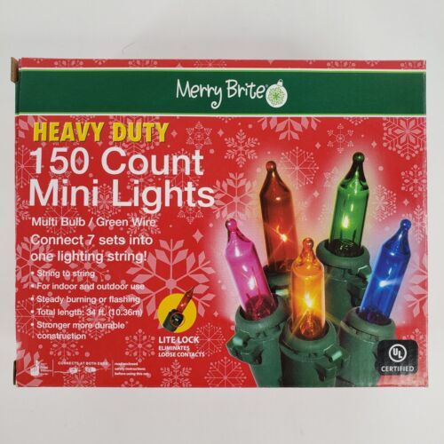 Primary image for Merry Brite Multi Color Mini Lights 150 Count Heavy Duty String Lights 34 feet
